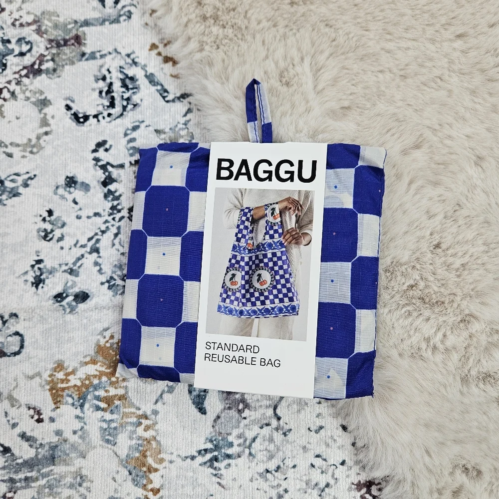 Baggu Standard Reusable Bag Cherry Tile - Picture 1 of 2